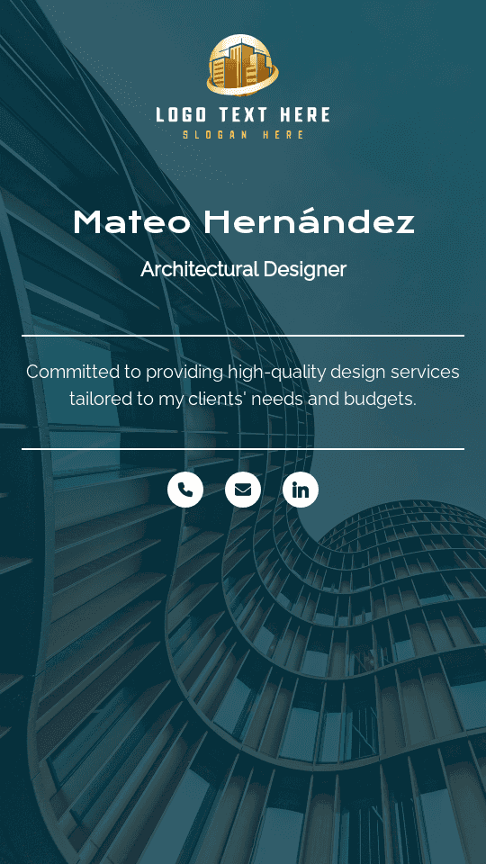 Licensed Architectural Designer Digital Business Card