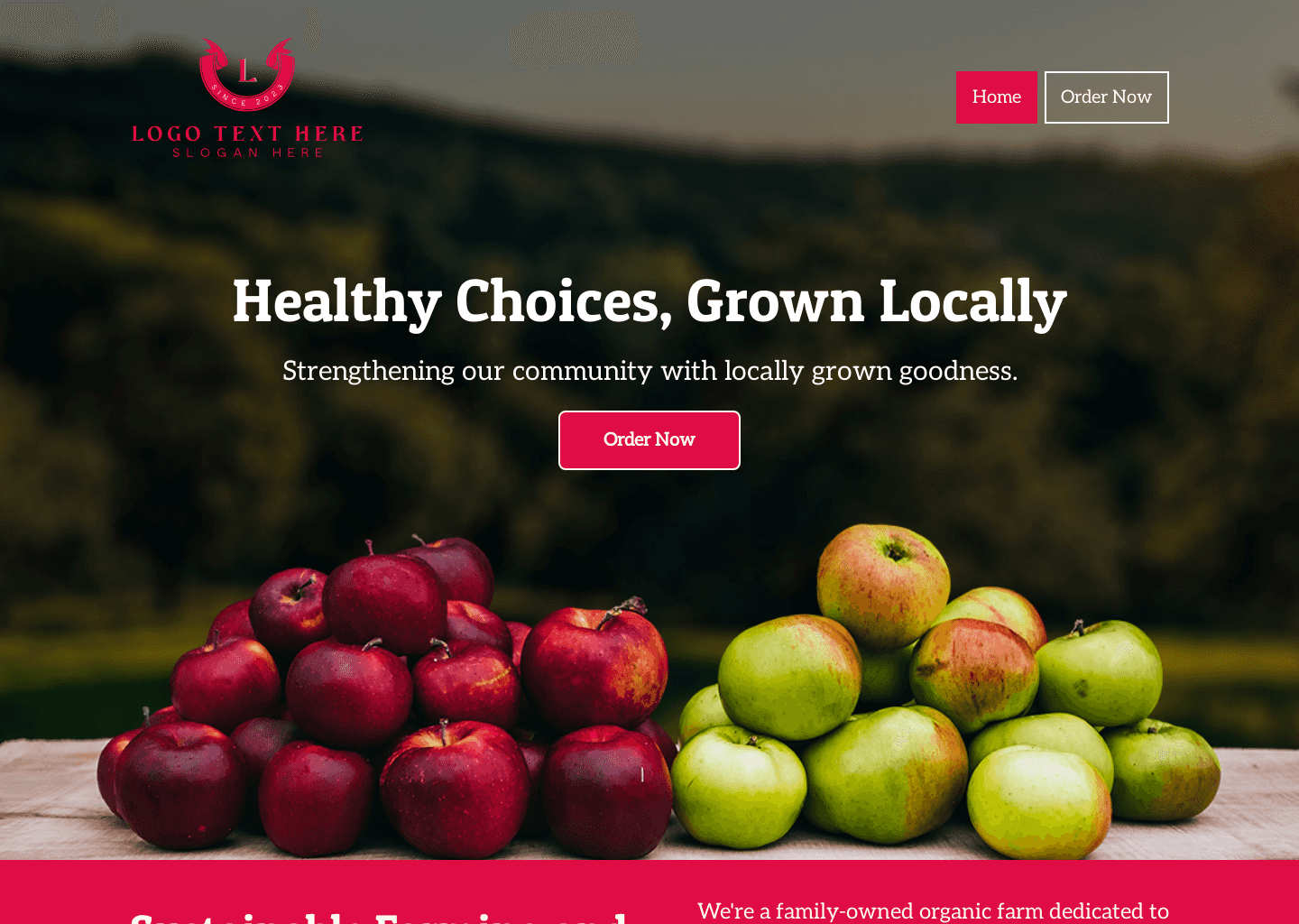 Dairy Farm Produce website design