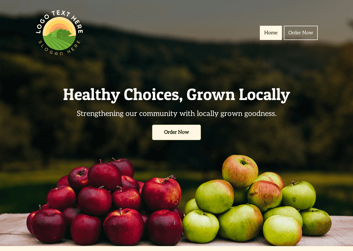 Farm Produce Store website design