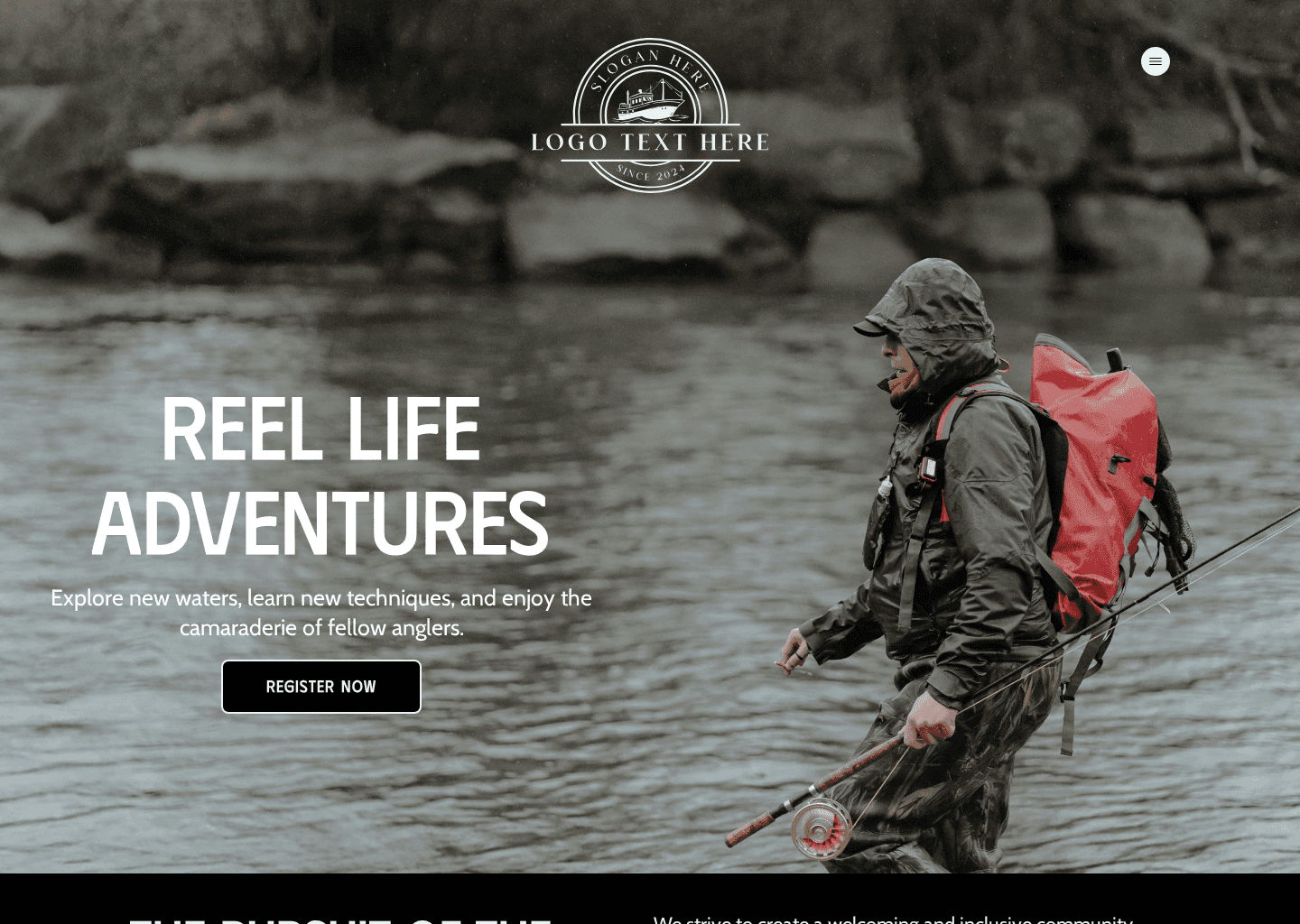Freshwater Fishing Adventure Website Preview
