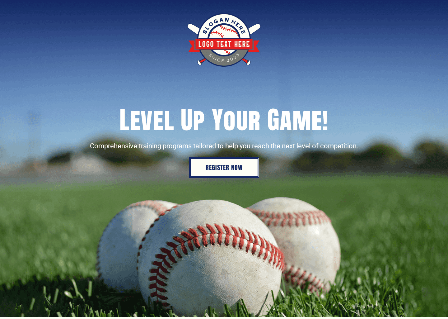 Athlete Baseball Training Website Preview