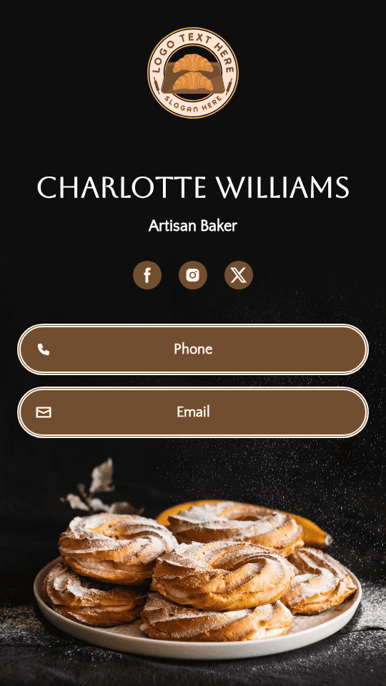 Skilled Artisan Baker Digital Business Card