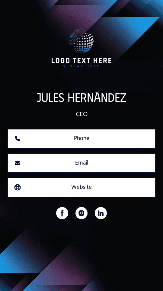 Business Enterprise CEO Digital Business Card