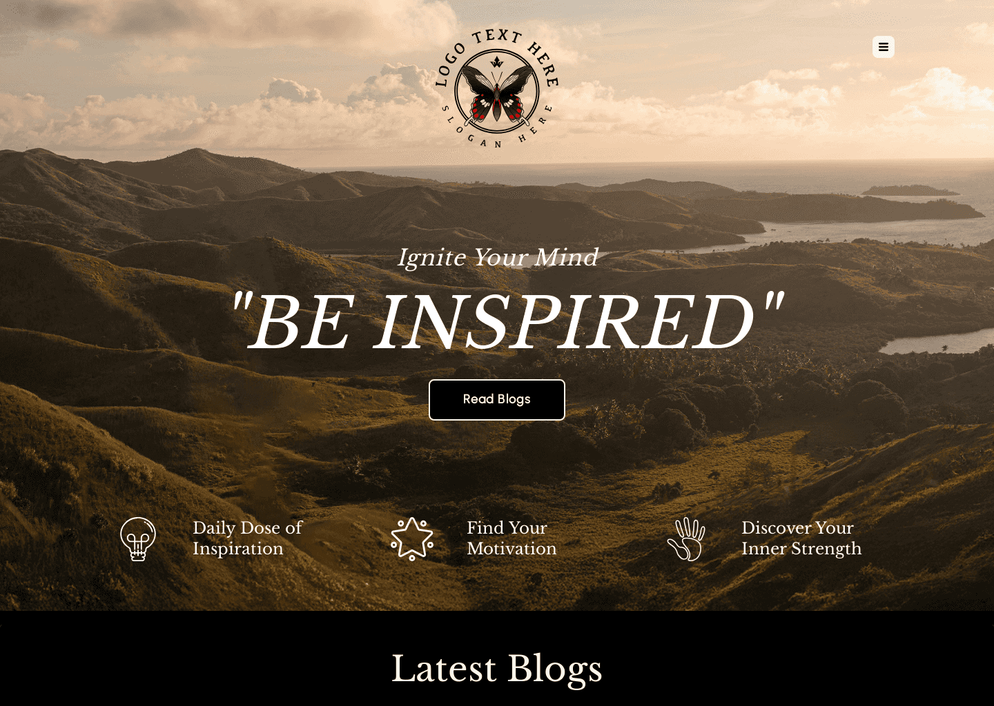 Motivational Quotes Blog Website Preview