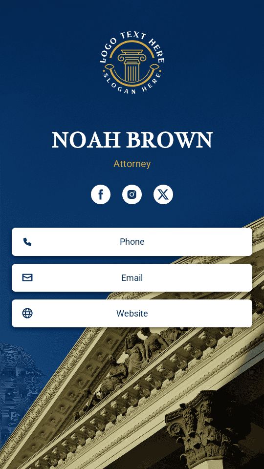 Law Firm Lawyer Digital Business Card Preview