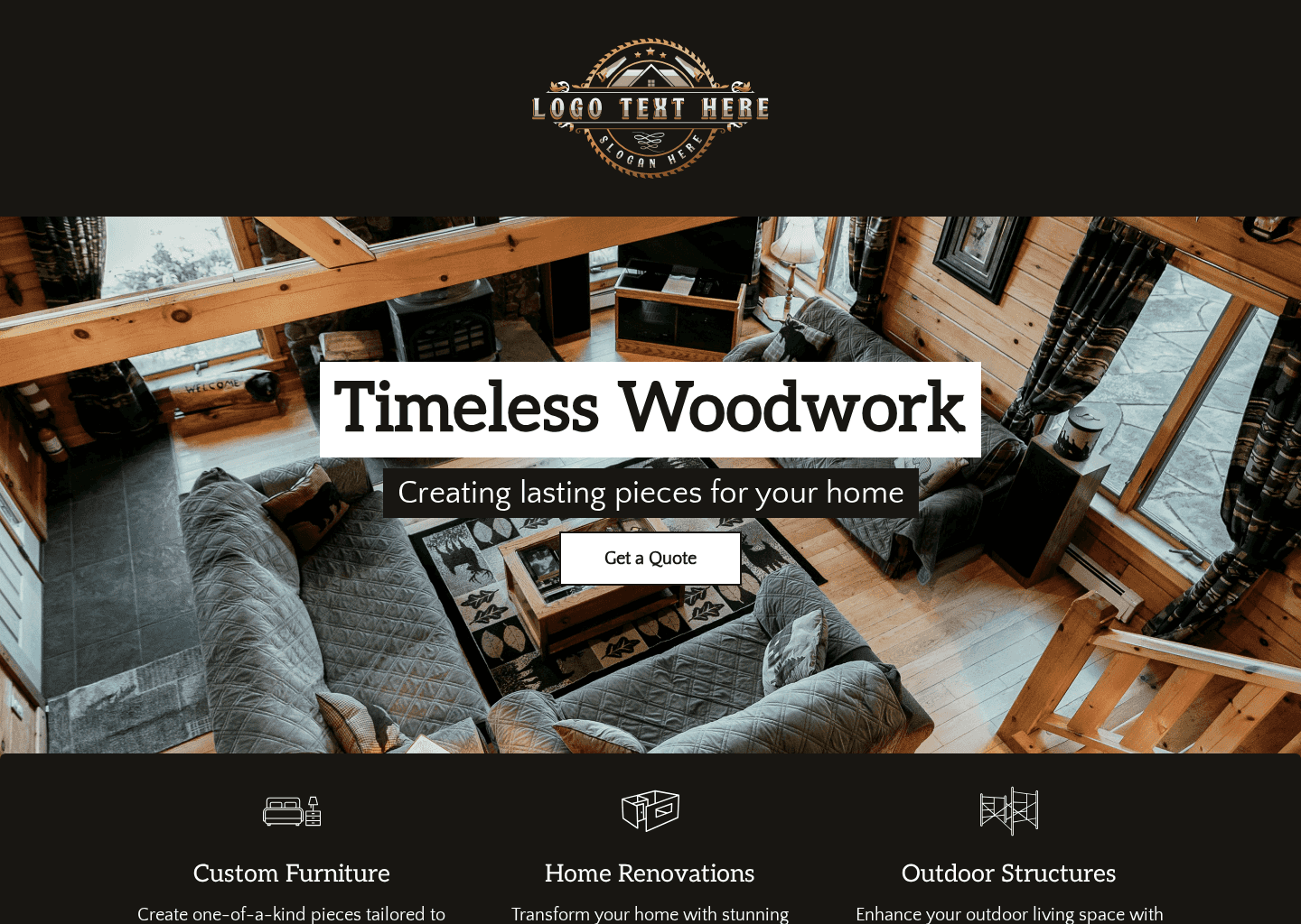 Carpentry Craftsmanship  Website Preview