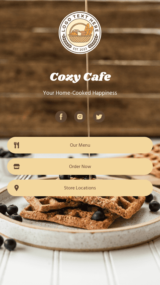 Food Cafe Link In Bio Design