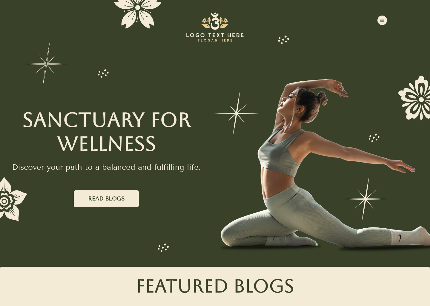 Wellness Yoga Blog Website Builder Image Preview