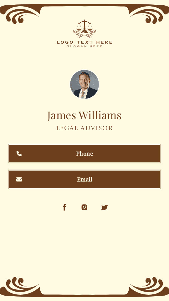 Legal Advisor Digital Business Card