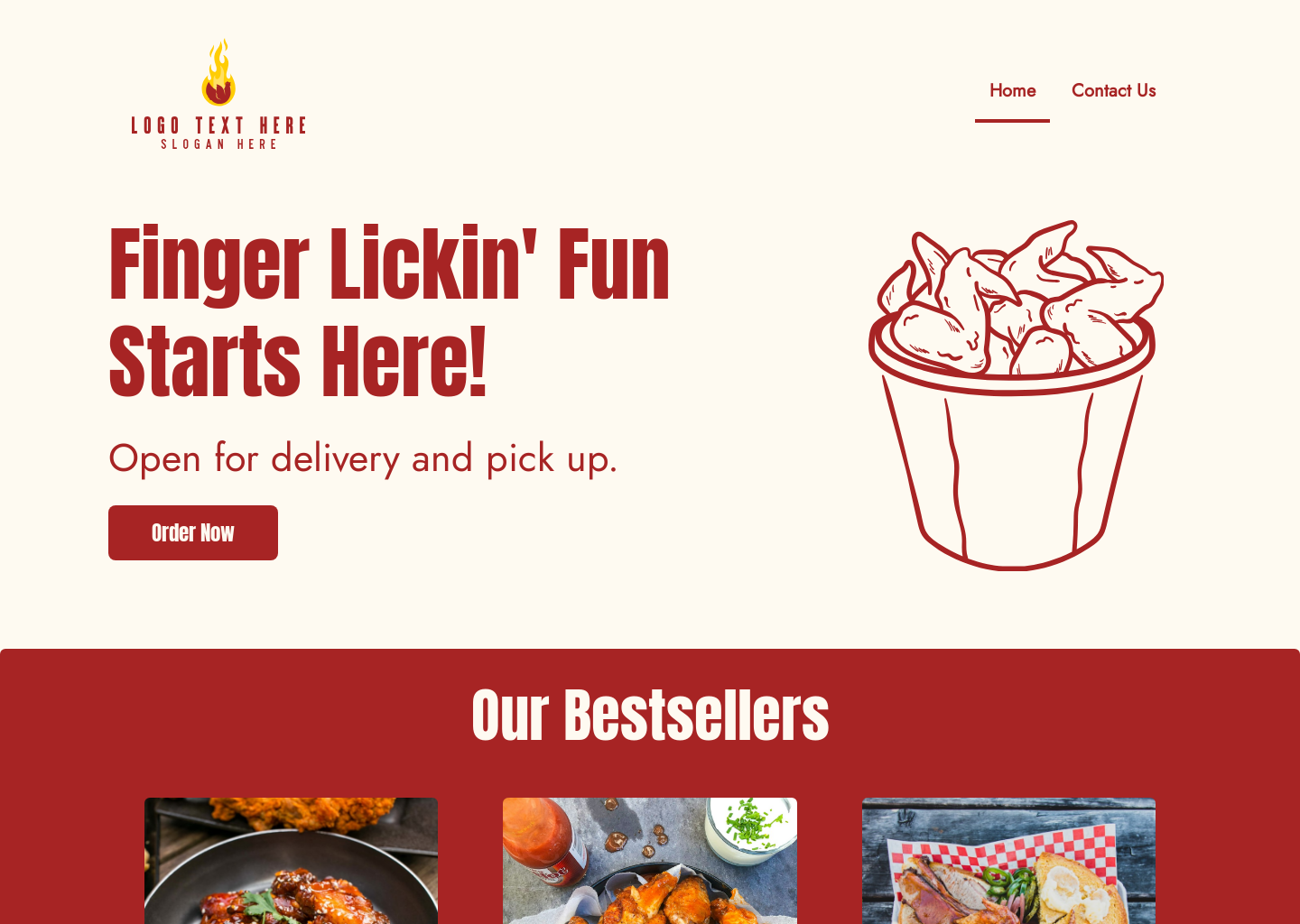 Chicken Wings Restaurant Website