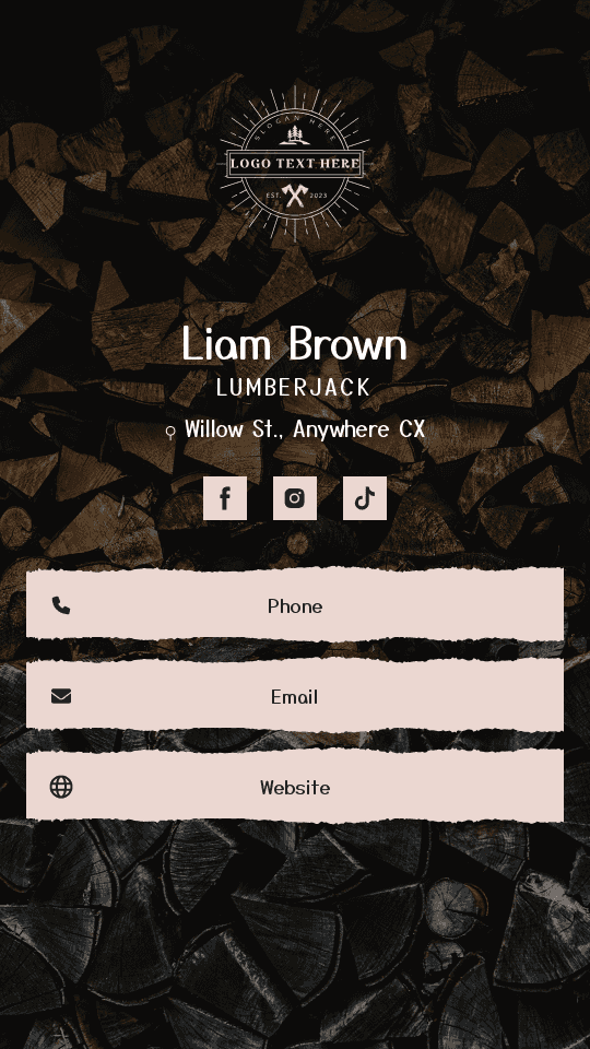 Wood Chopping Lumberjack Link in Bio Image Preview