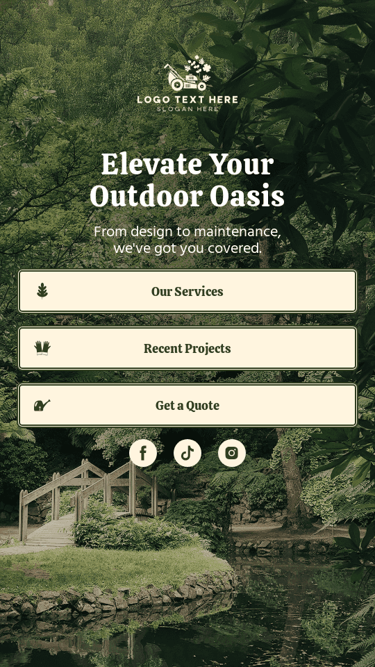 Garden Landscaping Service Link In Bio Design