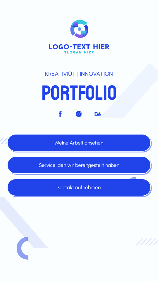Kreatives Unternehmensportfolio Link in Bio