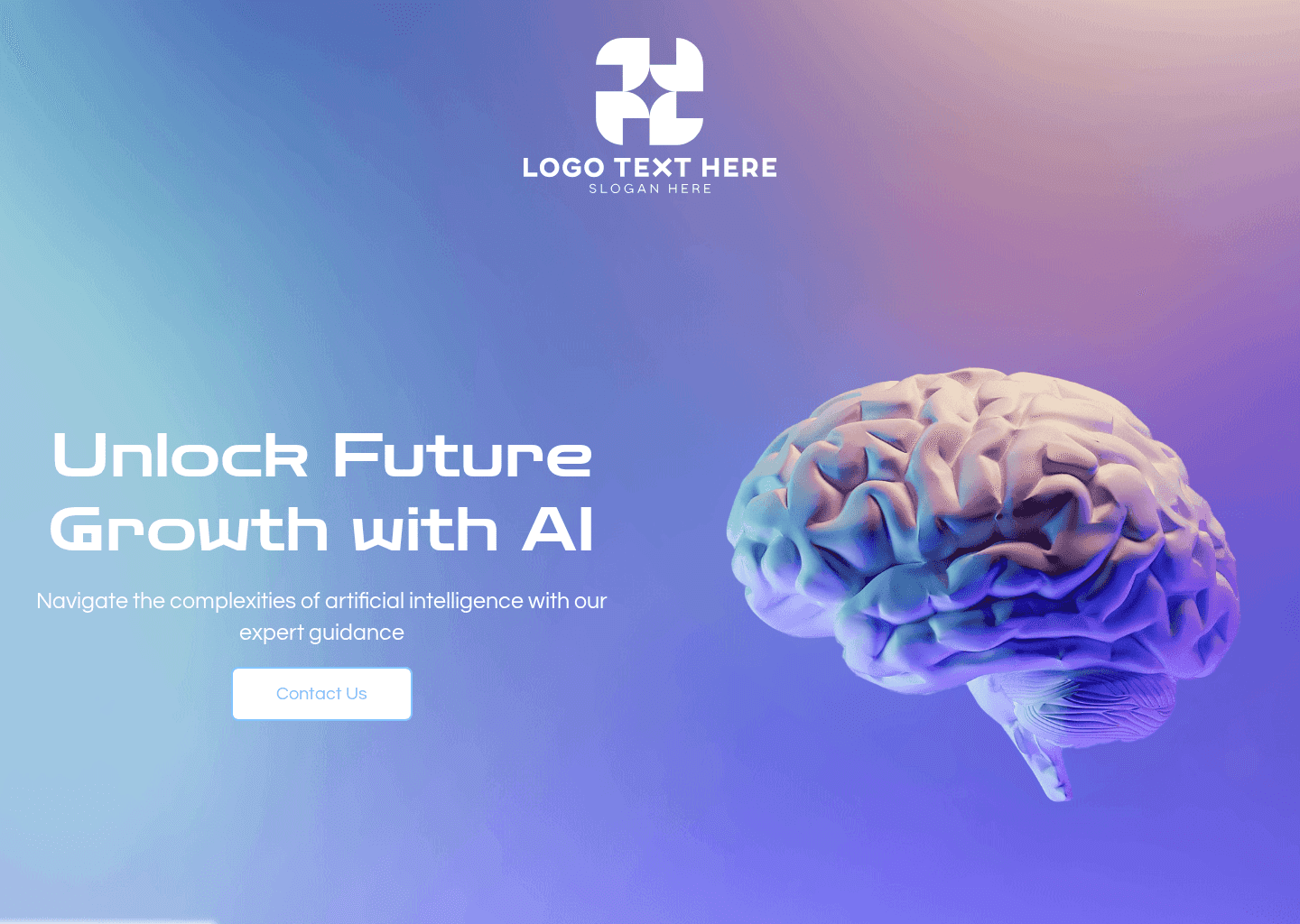 Artificial Intelligence Consultant Website Preview