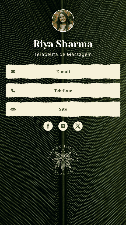 Terapeuta de Massagem Digital Business Card