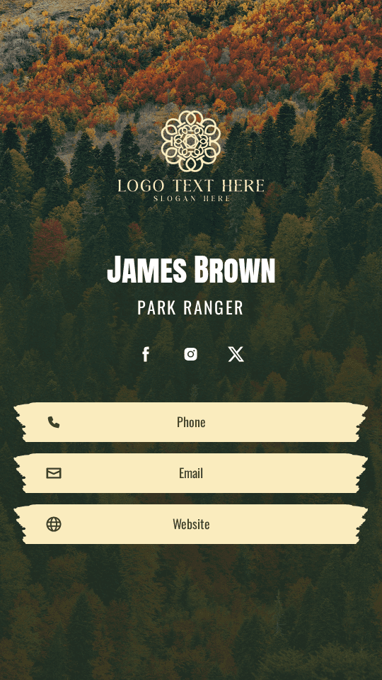 Nature Camp Patrol Digital Business Card Preview