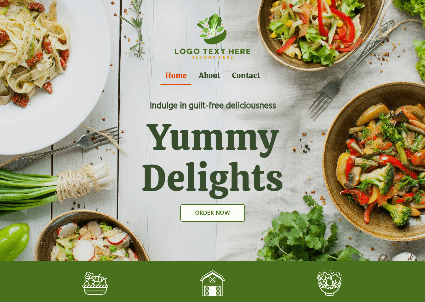 Healthy Food Restaurant Website Preview