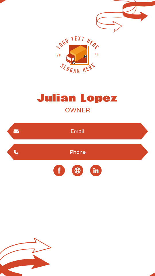 Logistics Coordinator Digital Business Card Preview