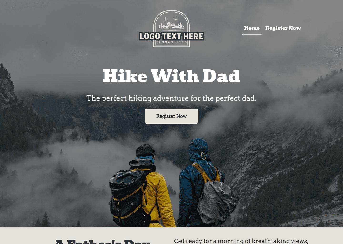 Hiking Adventure Activity Website Preview