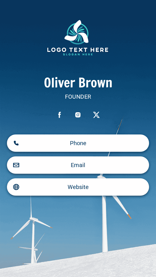 Energy Power CEO Digital Business Card