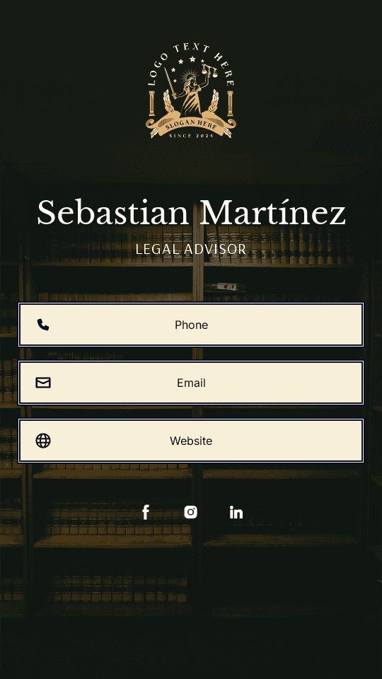 Legal Advisor Digital Business Card