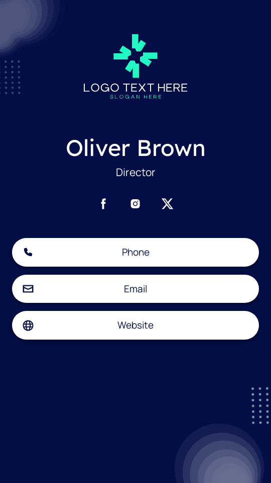 Executive Venture Director Digital Business Card Preview