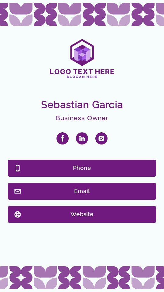 Simple Marketing Owner Digital Business Card Preview