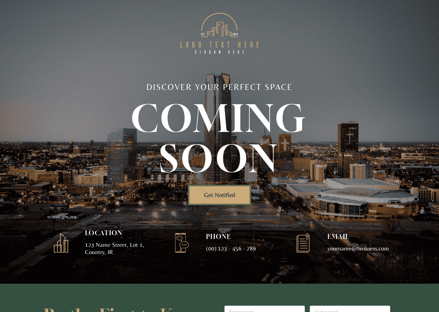 Condominium Coming Soon Website