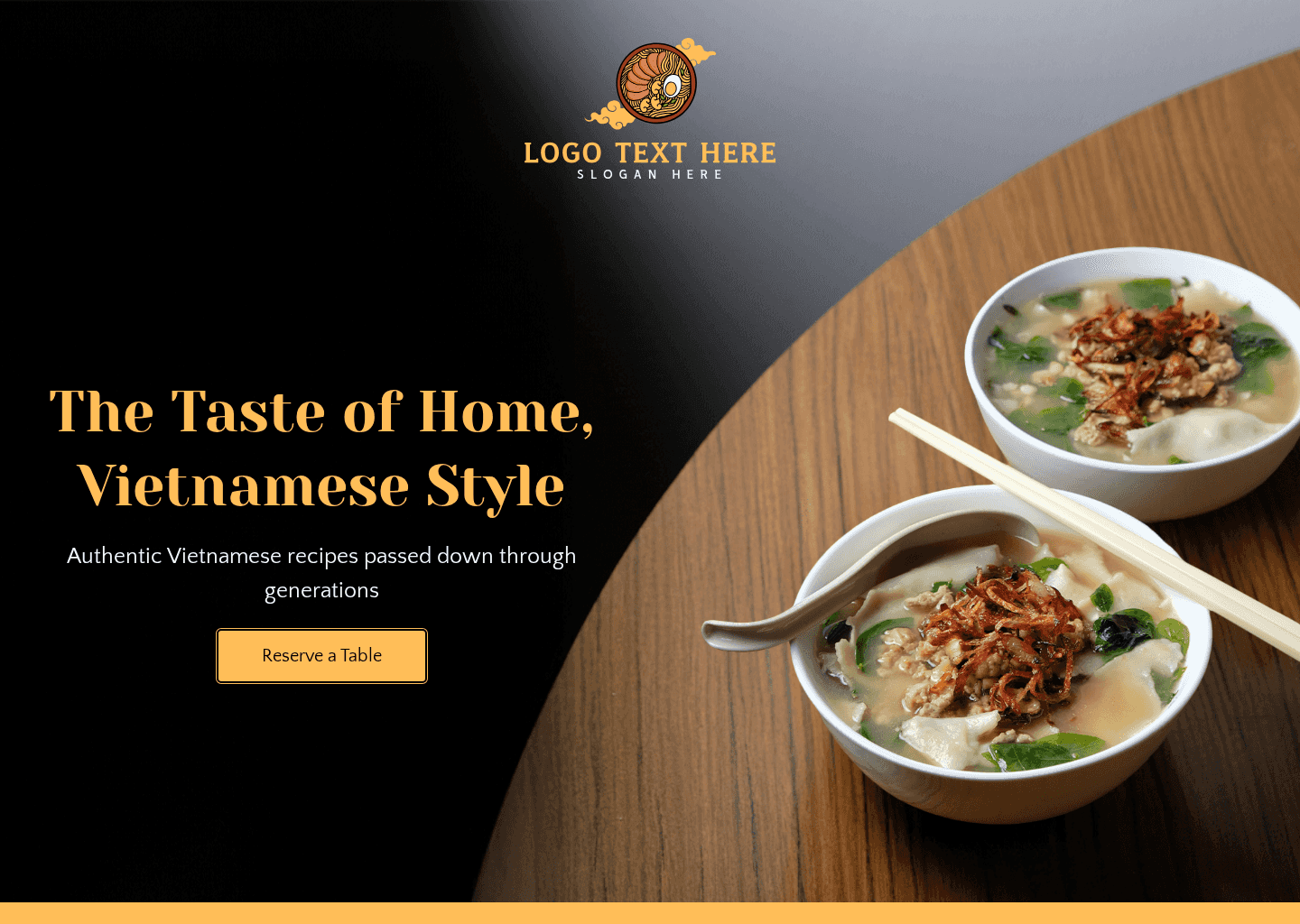 Authentic Vietnamese Bistro Website Preview