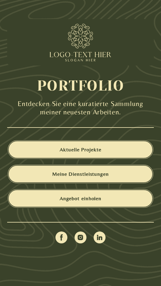 Einfaches generisches Portfolio Link in Bio