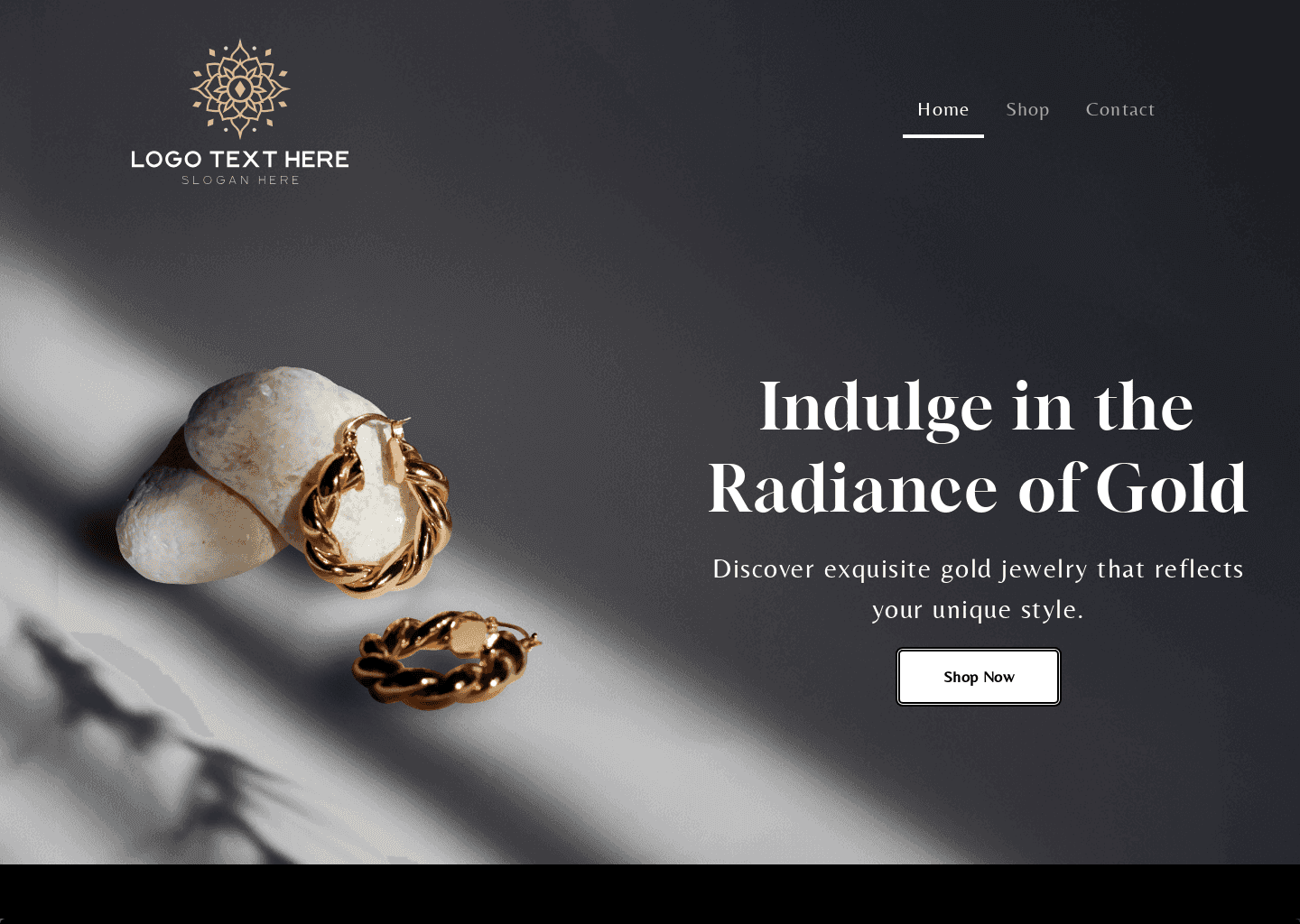 Gold Jewelry Shop Website Preview