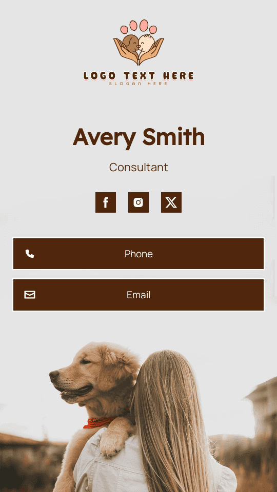 Pet Sitting Consultant Digital Business Card