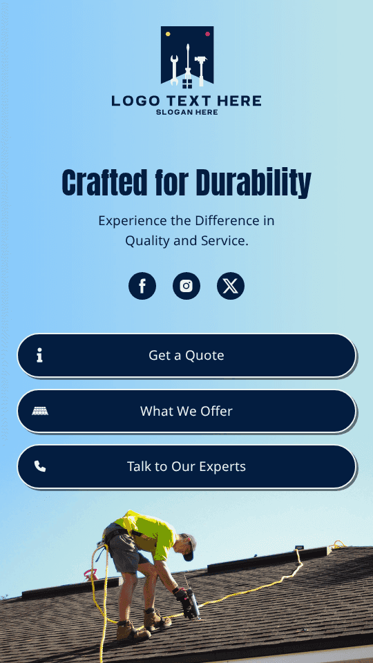 Roofing Construction Builder Link in Bio Preview