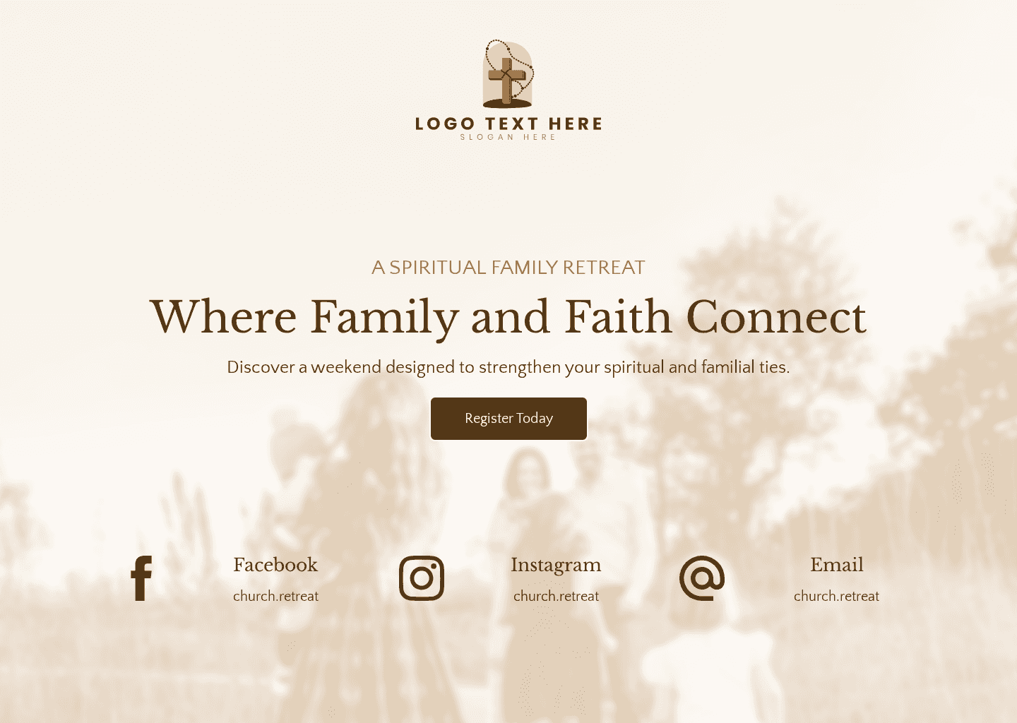 Family Church Retreat Website Preview