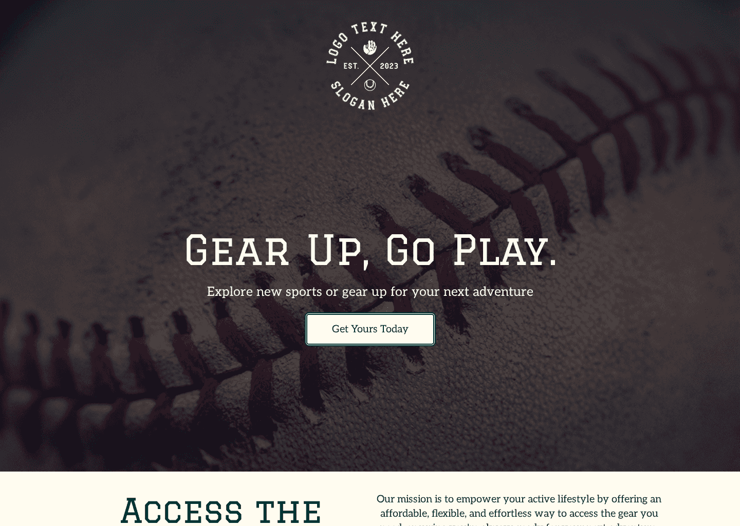 Sports Equipment Rental Website