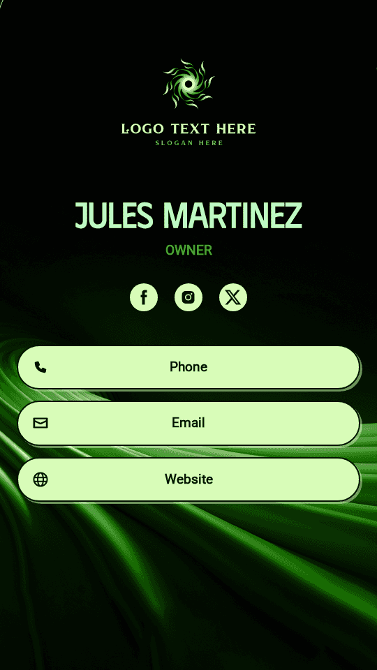 Business Establishment Owner Digital Business Card Preview