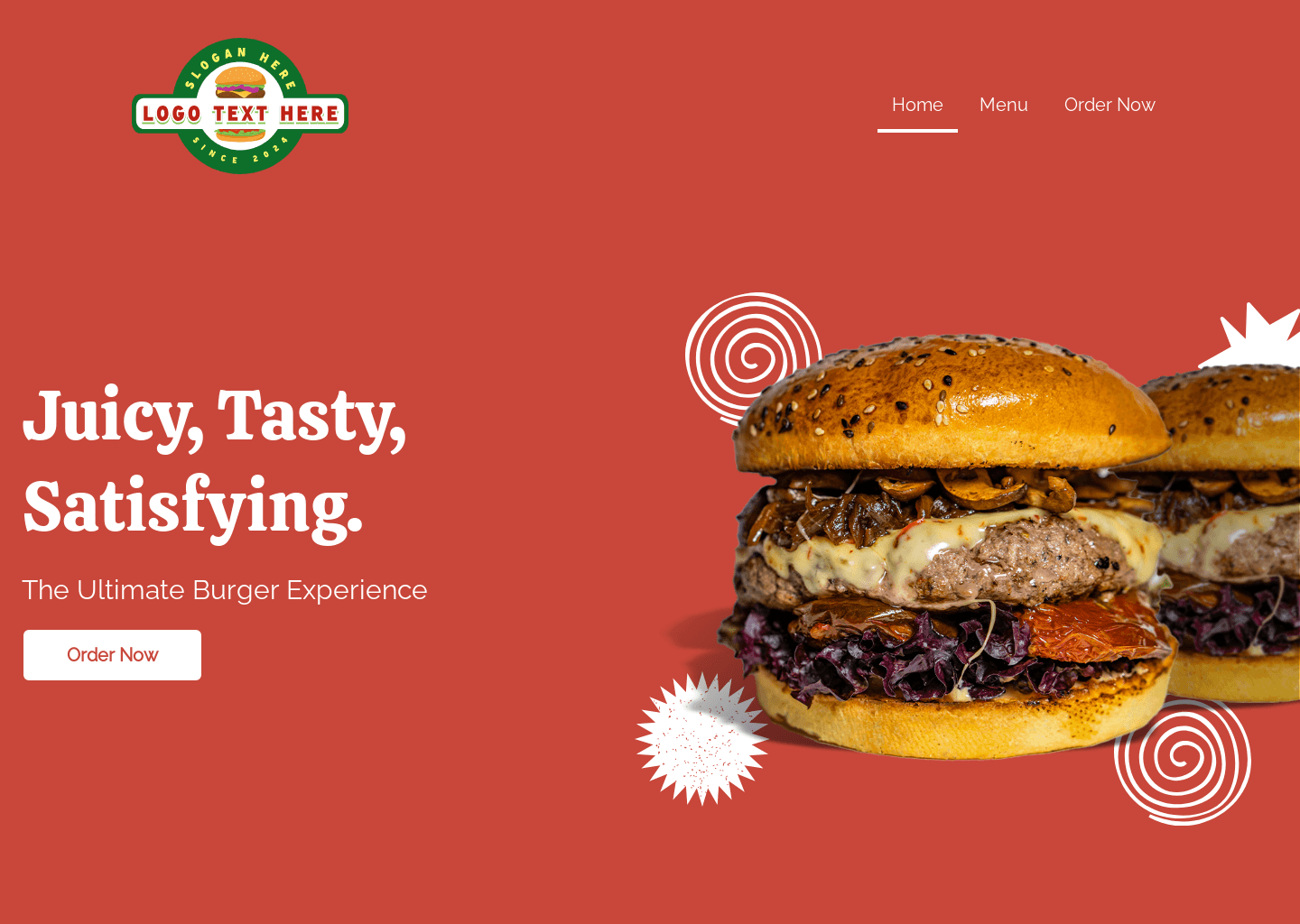 Fast Food Burger Website