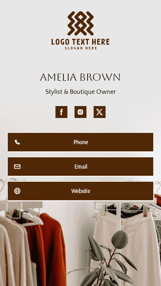 Fashion Boutique Owner Digital Business Card Preview