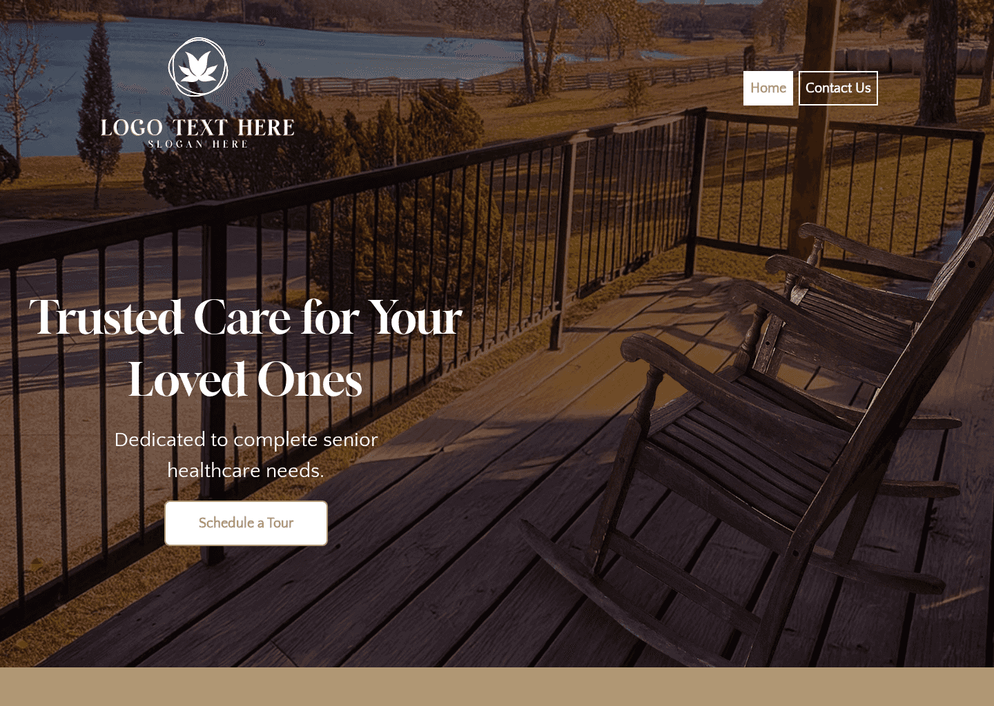 Senior Healthcare Facility Website Preview