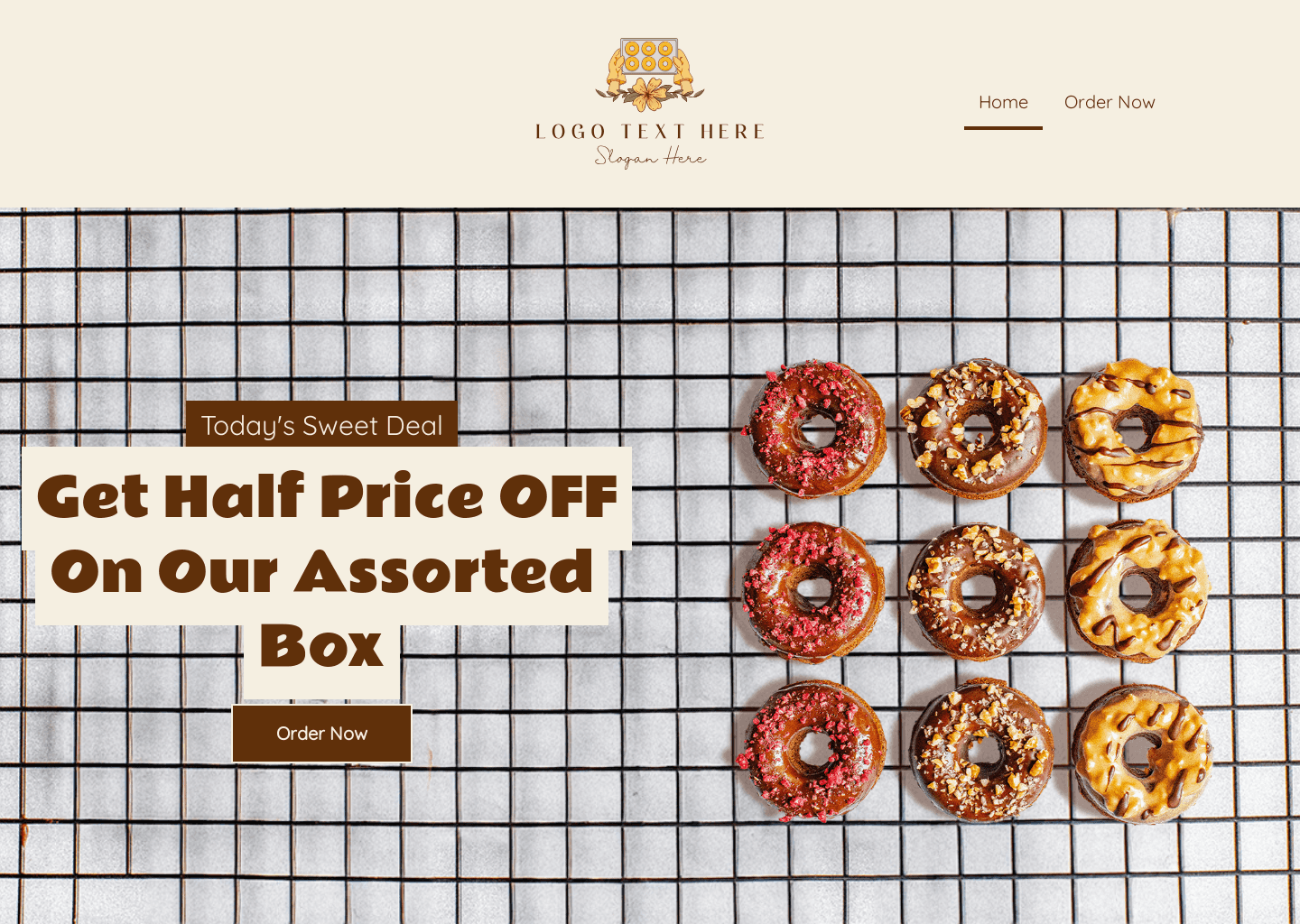 Quirky Sweet Donut Website Preview