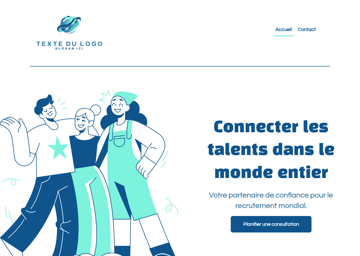 Solutions de recrutement mondial Website Preview