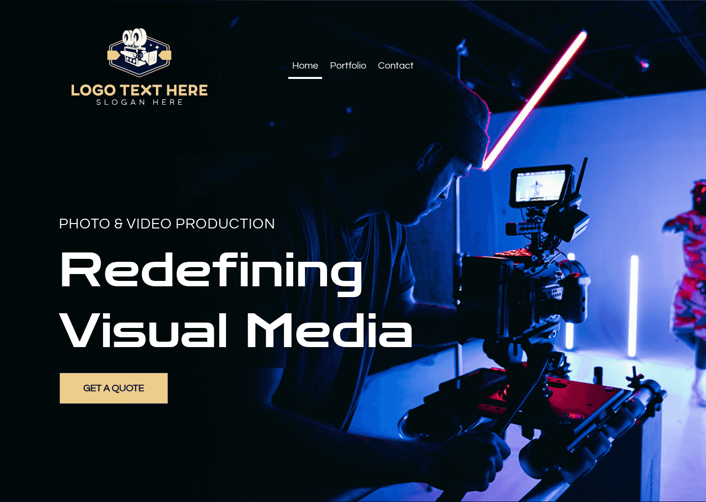 Video Photography Production Website Preview