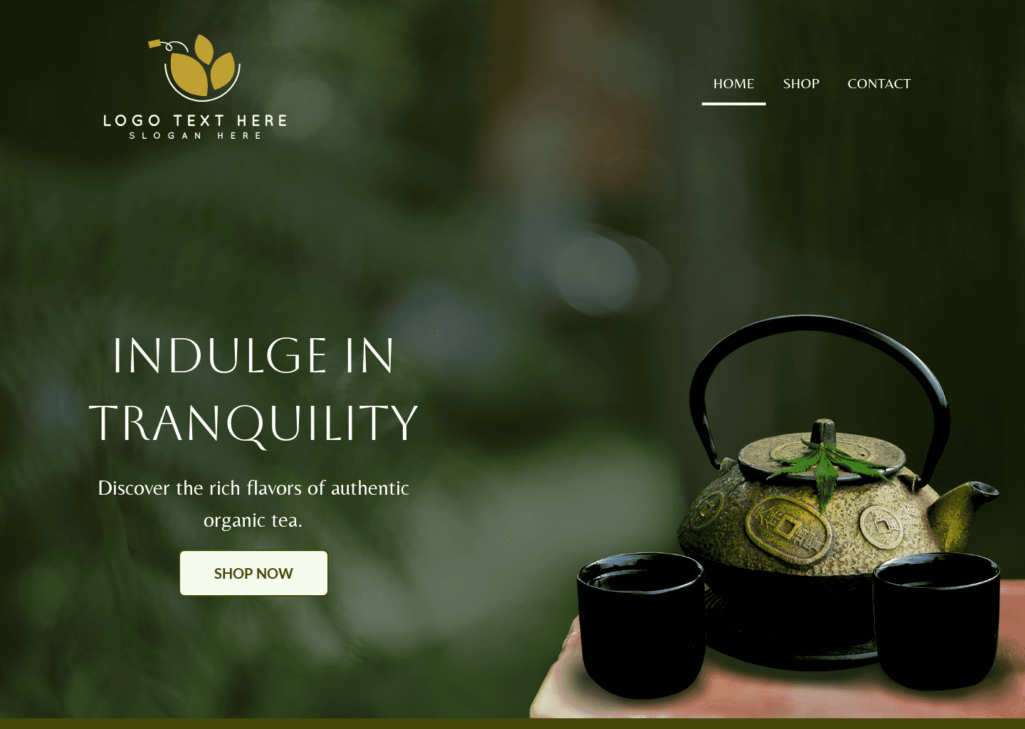 Organic Tea Shop Website Preview