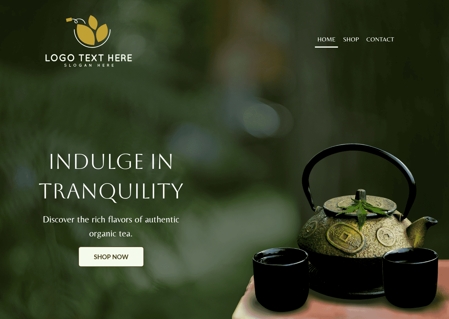 Organic Tea Shop Website Preview