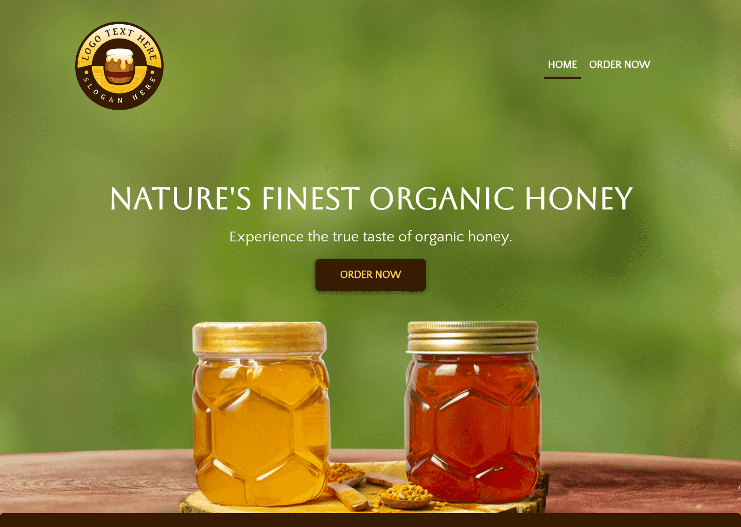 Organic Artisan Honey Website Preview