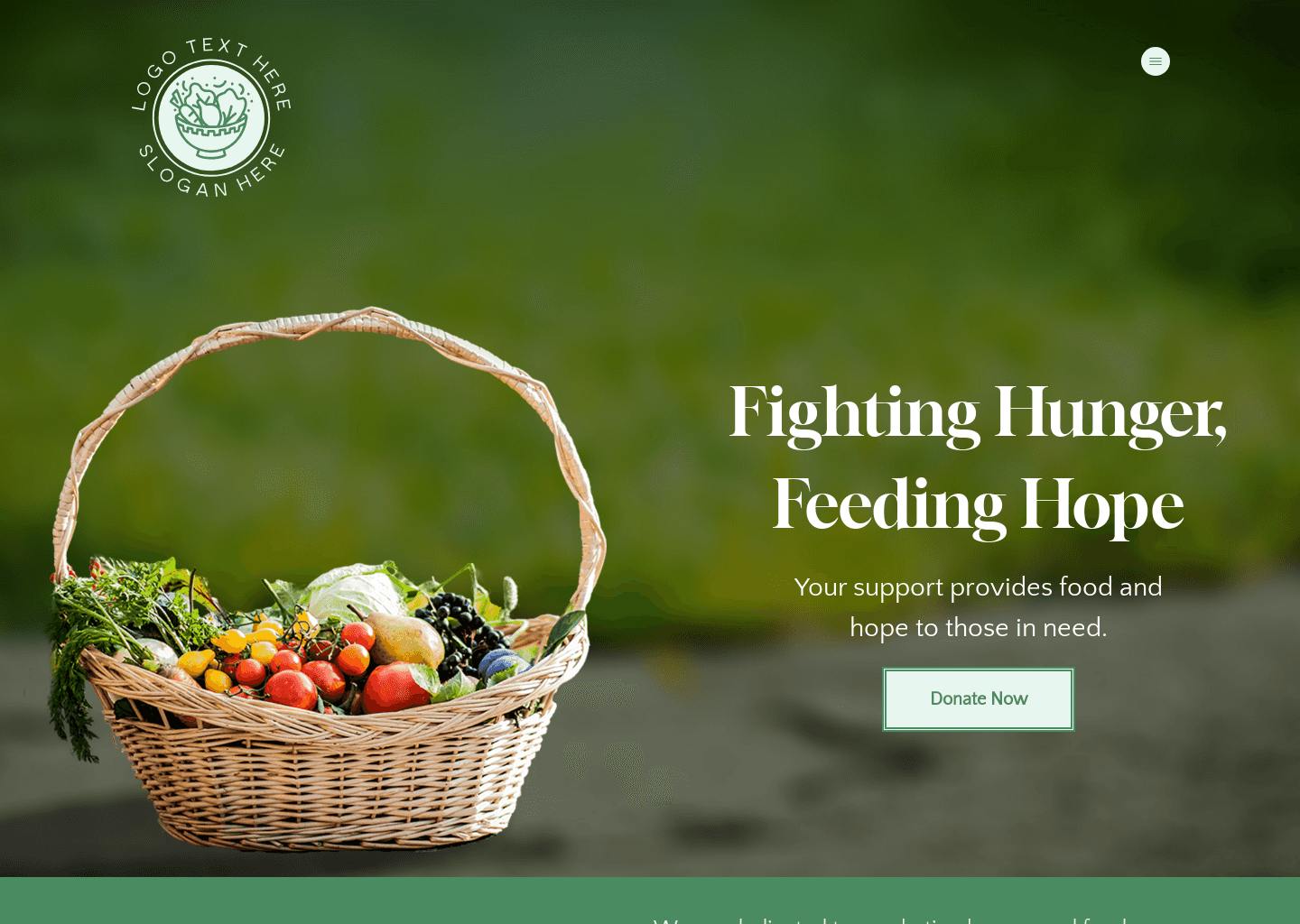 Food Bank Foundation Website Preview