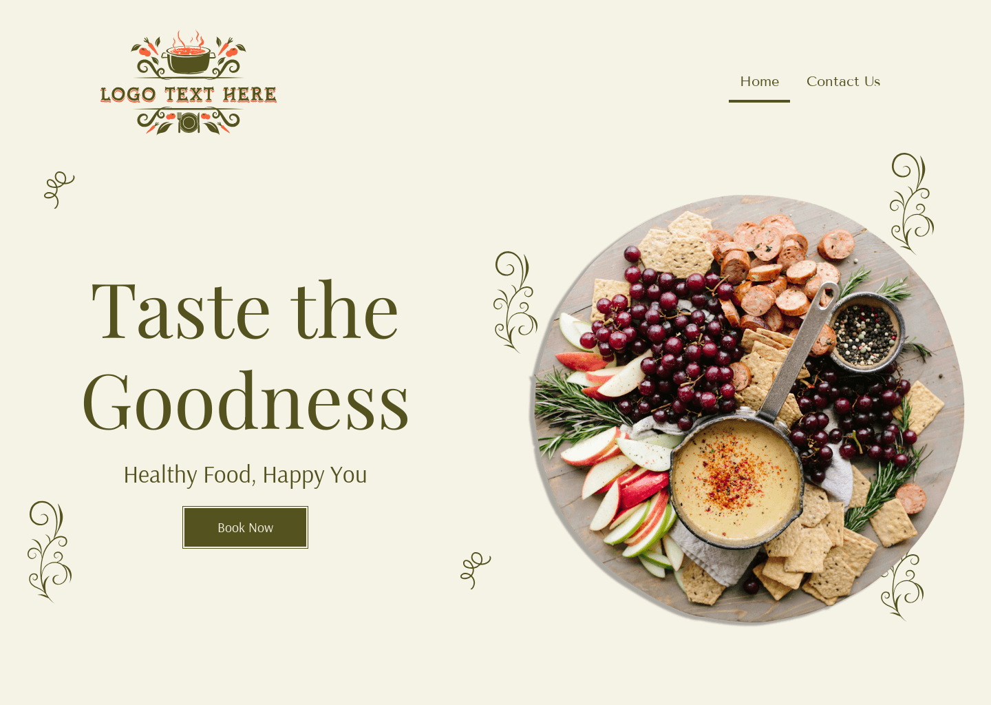 Healthy Food Option Website Preview