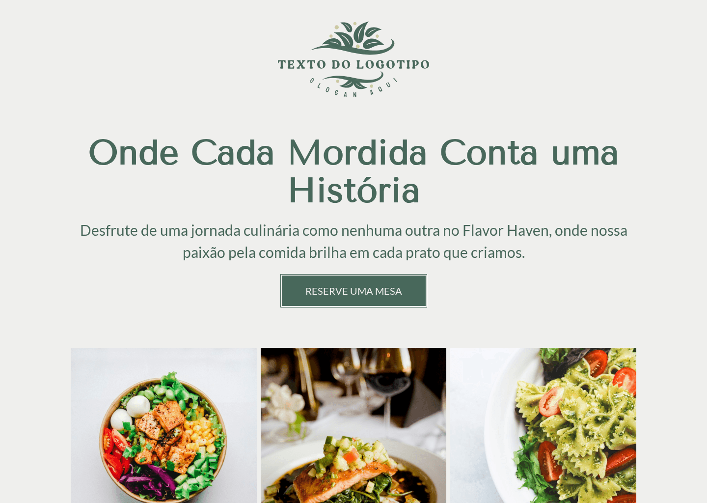 Comida de Restaurante Website Preview