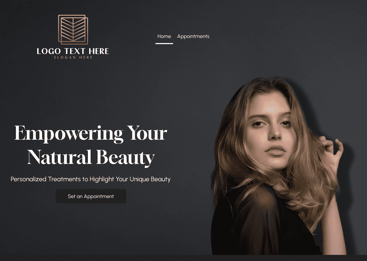 Dermatology Skincare Aesthetician Website Preview