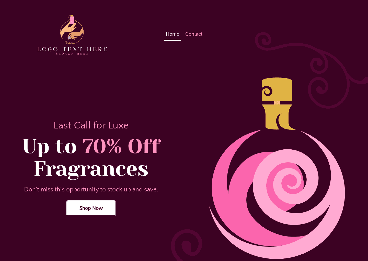 Perfume Sale Boutique Website Preview